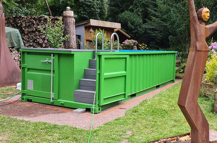 Containerschwimmbecken 6,2 m x 2,5 m Gebrauchsfertig Komfortpaket Neu