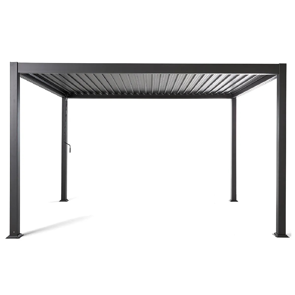 Bestmobilier CHERRY 2458GANT Pergola Bioclimática Lamas Orientables Anthracite 4x3m