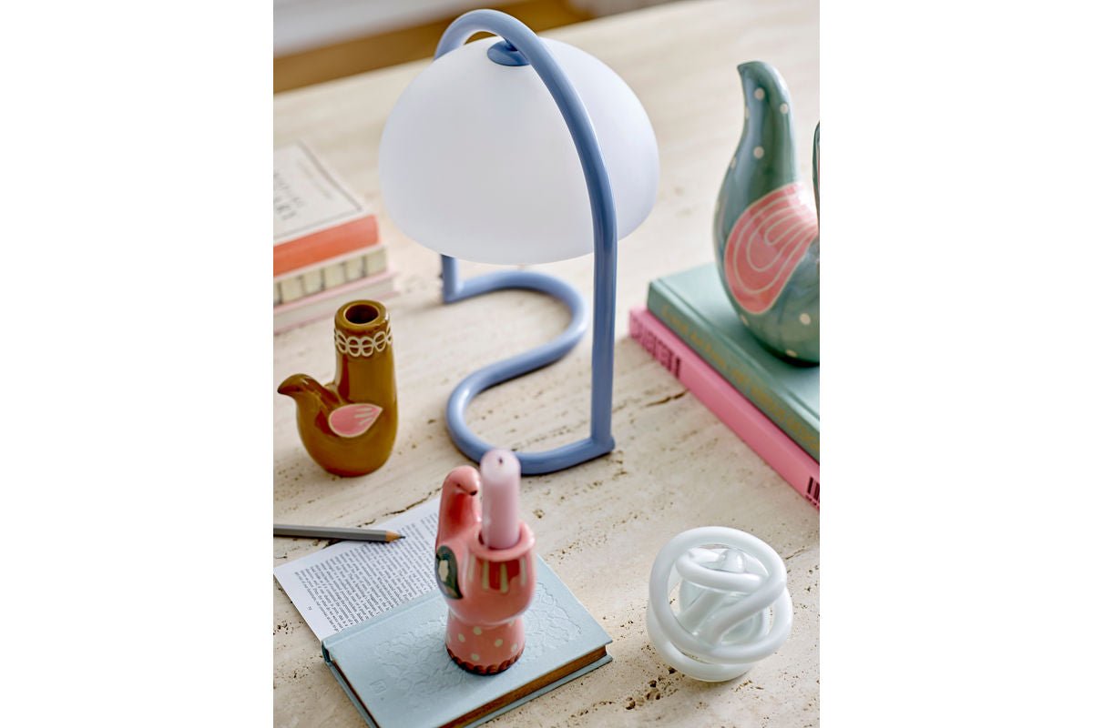 Luxusbetten24 Tabulara Moderne Tischlampe – Acryl, Babyblau für Wohnzimmer