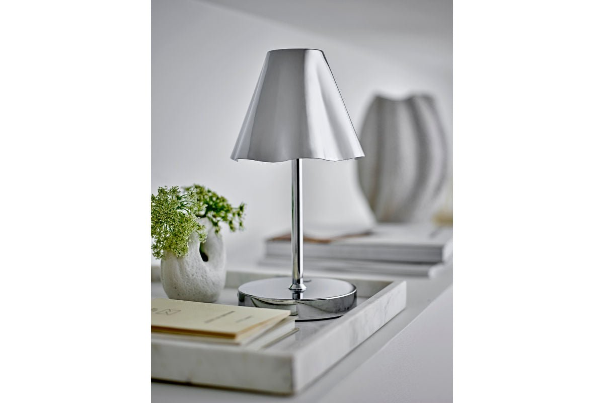 Luxusbetten24 Zola Vase, Rundlich, aus Steingut, Weiß