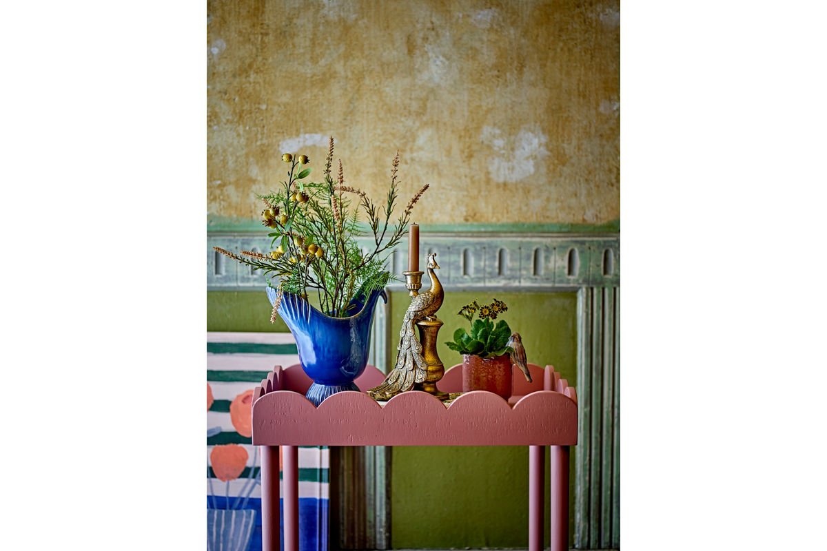 Vase PfauPfau – Steinzeug, Blau