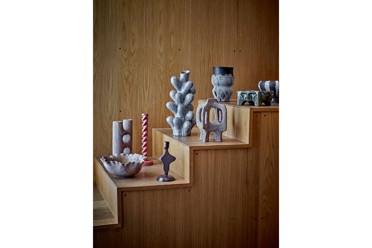 Luxusbetten24 Corale Cliff Keramik Vase Grau
