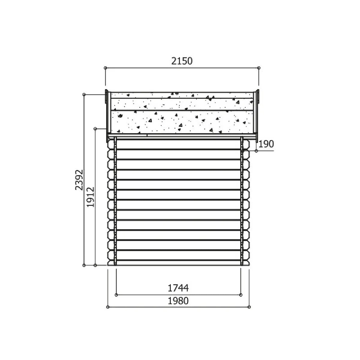 Abri Jardin Bois Solid Saran MKR00000005791