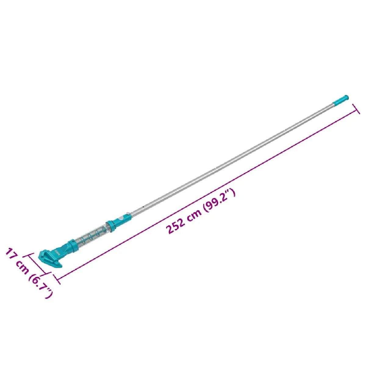 Bestway Aspirador de Piscina Aluminio Azul 252×17 cm
