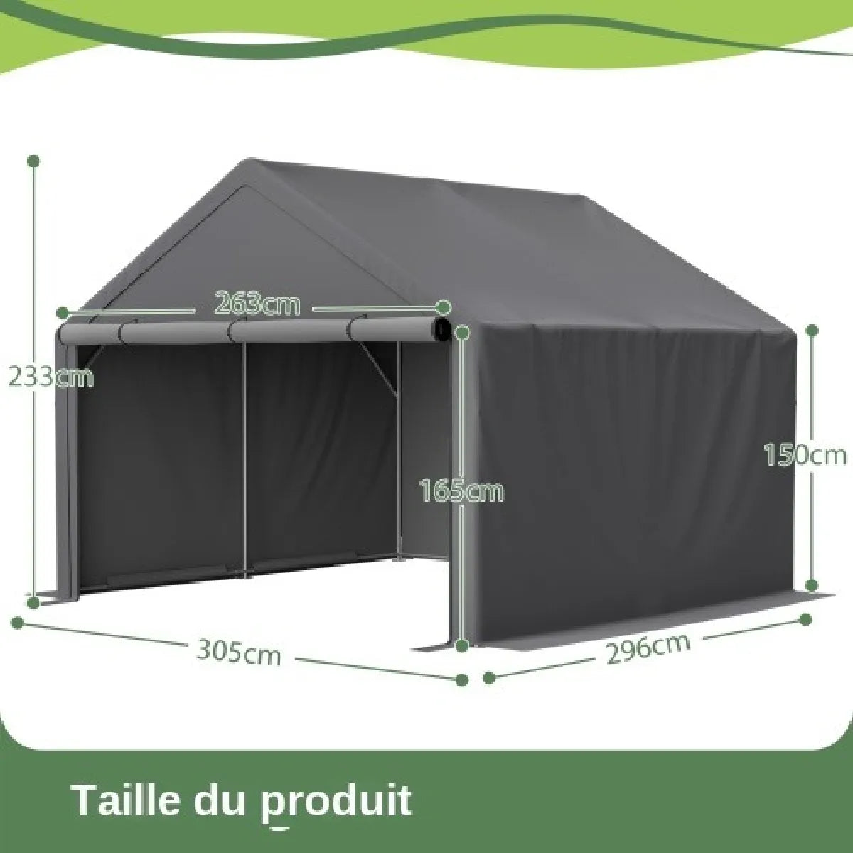ByteLike Cobertizo de Almacenamiento Exterior Gris Oscuro para Jardín