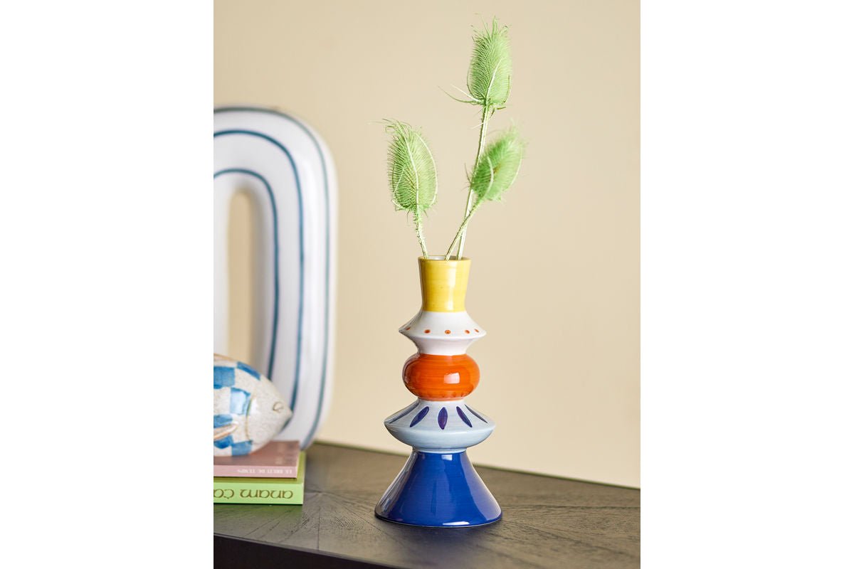 Luxusbetten24 Lio Vase Bunt Aus Steingut