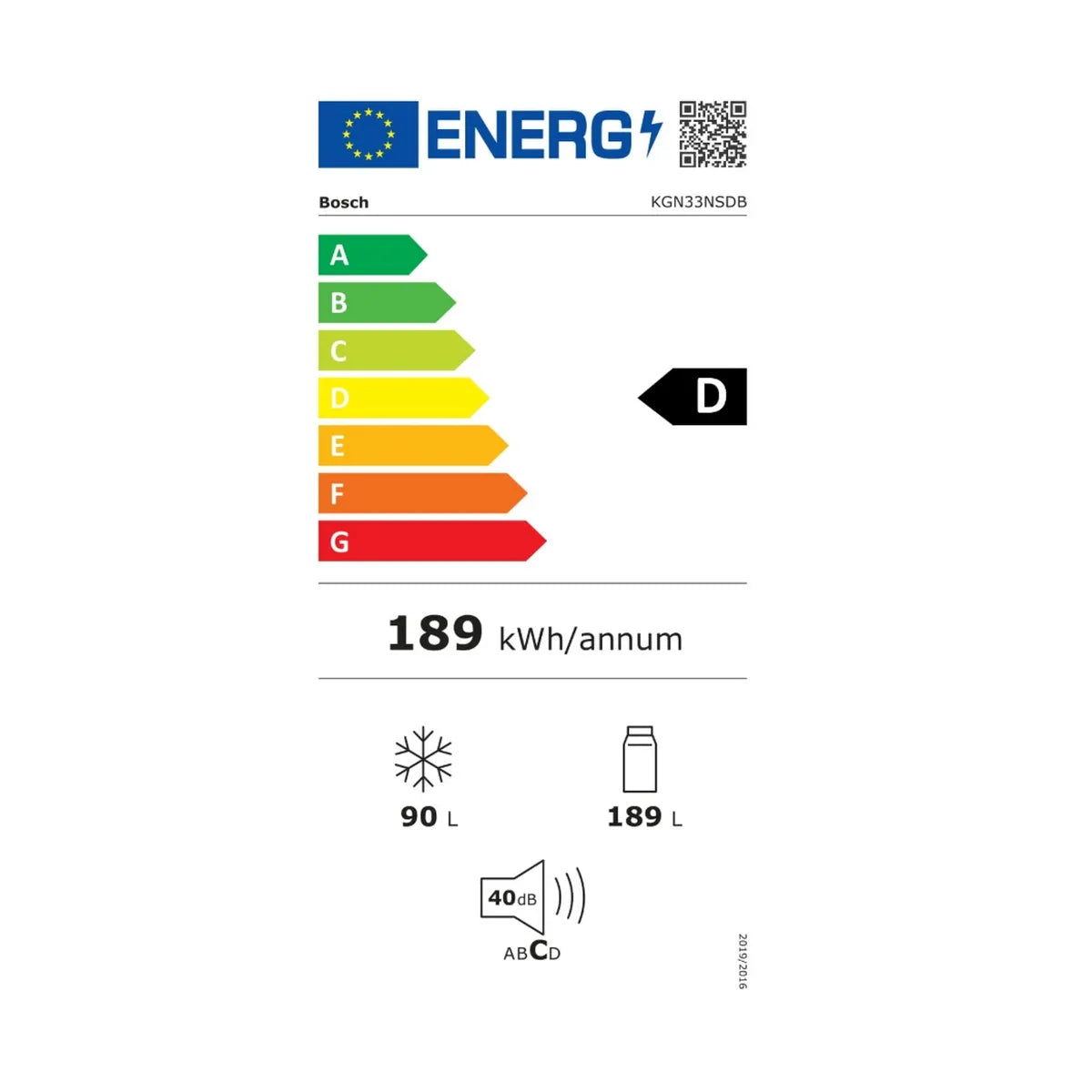Bosch KGN33NSDB Refrigerador No Frost Argent