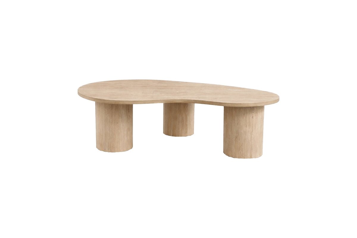 Couchtisch Garino - organisches Design in Holzoptik