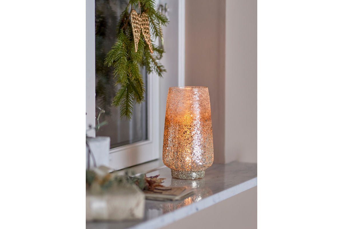 Luxusbetten24 Sandi Kerzenhalter aus Glas Beige