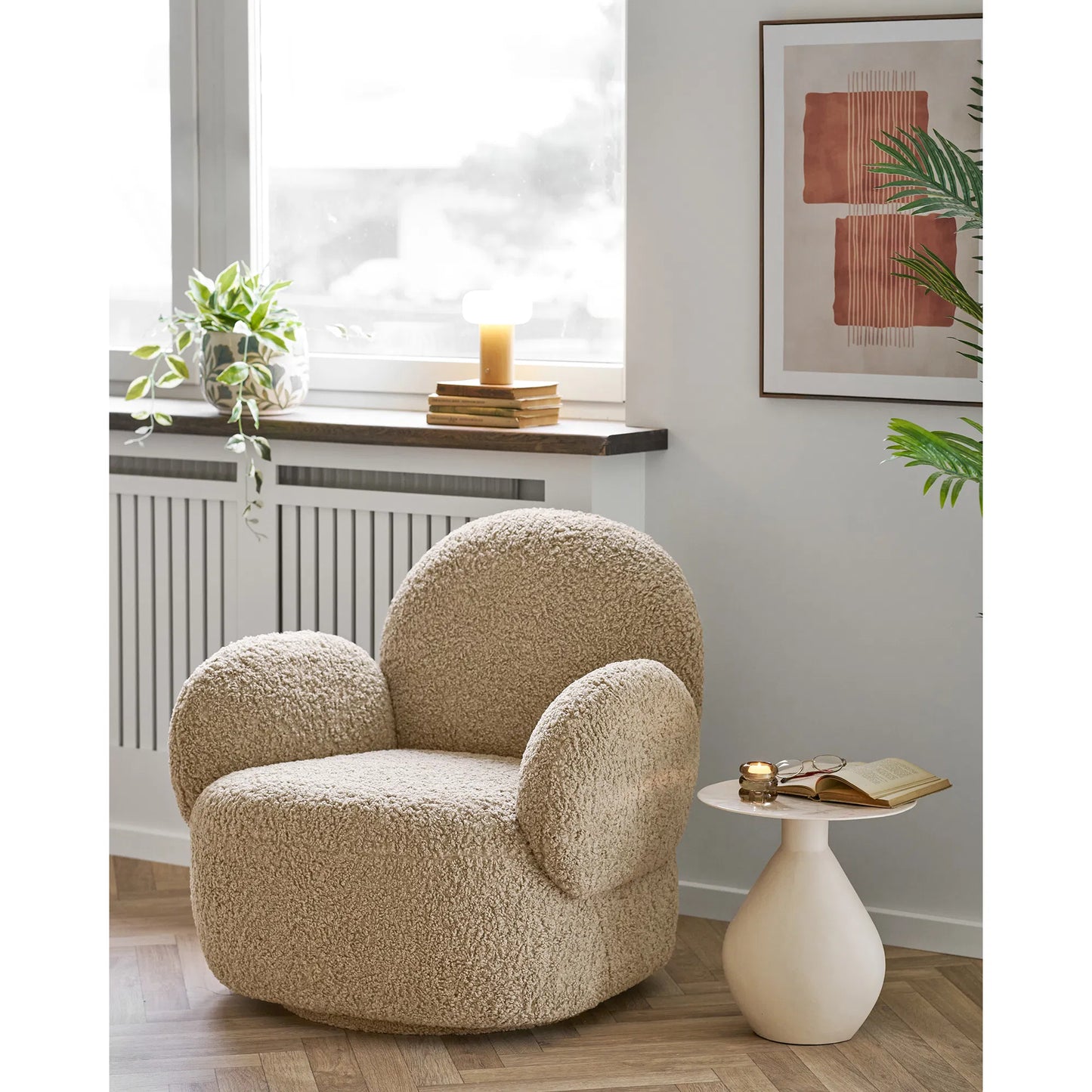 Haldvyn Tischlampe Modernes Bambus Beige Design Stilvoll