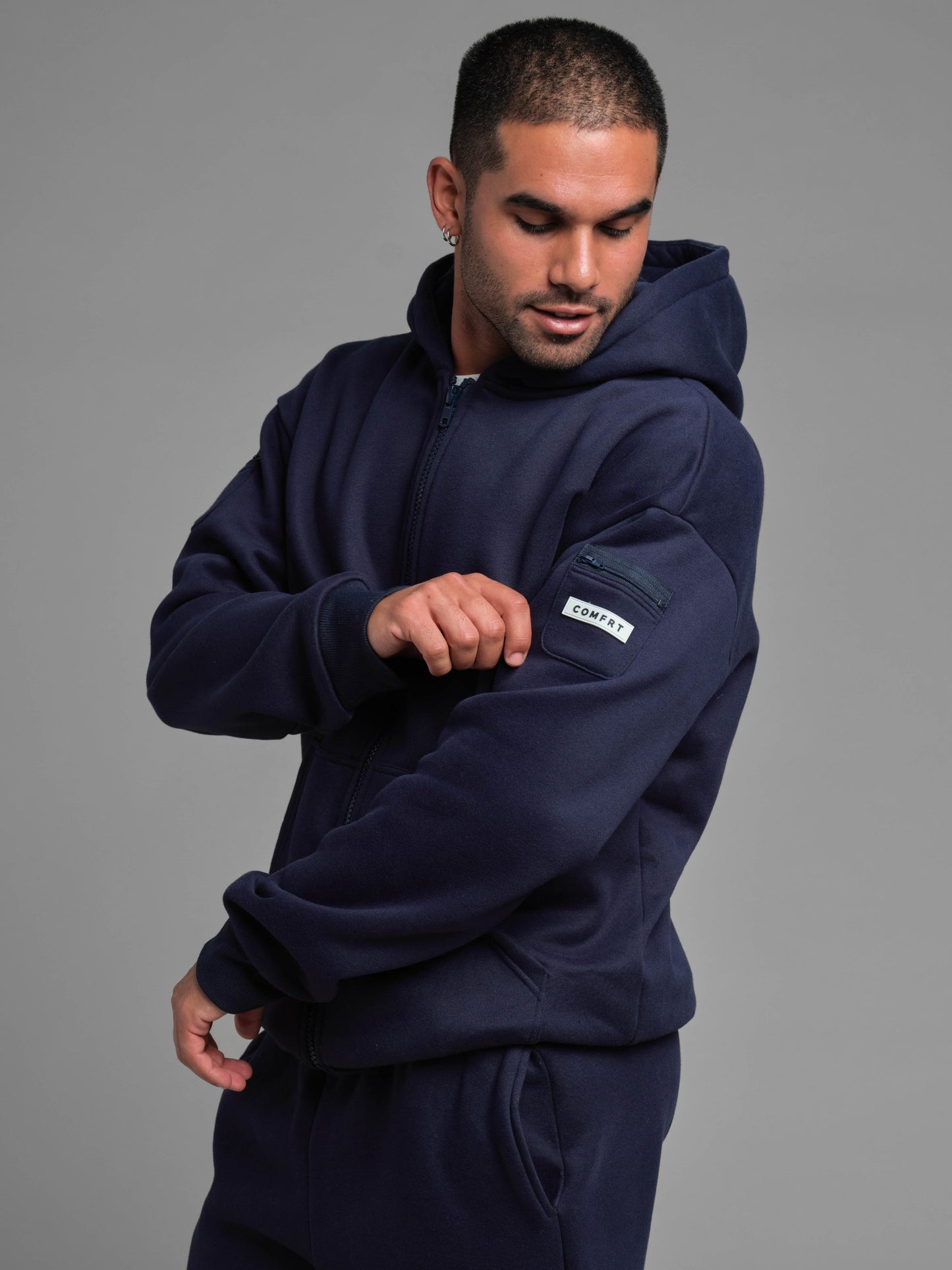 Comfrt Travel Essentials Zip Hoodie