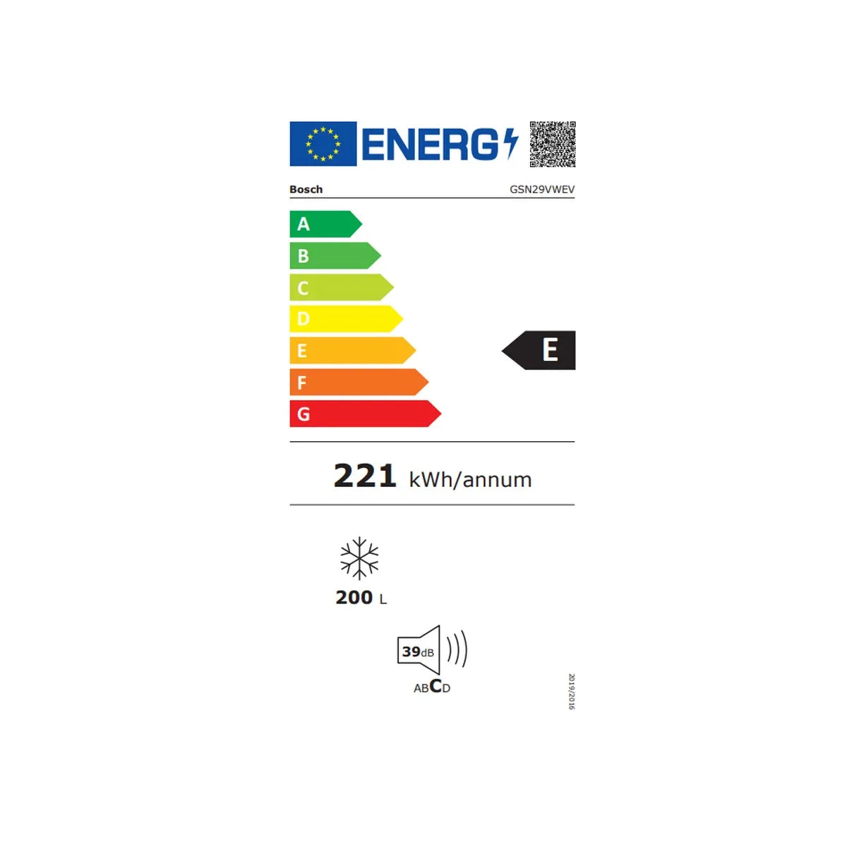 Bosch GSN29VWEV Congelador Armario No Frost VarioZone Blanco