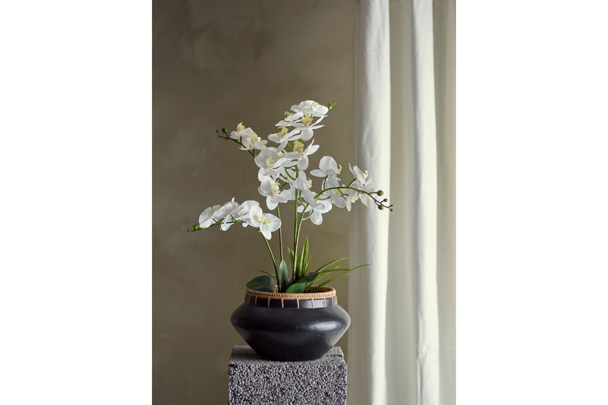 Luxusbetten24 Kunstpflanze White Nola 84 cm Echt Aussehende Dekoration
