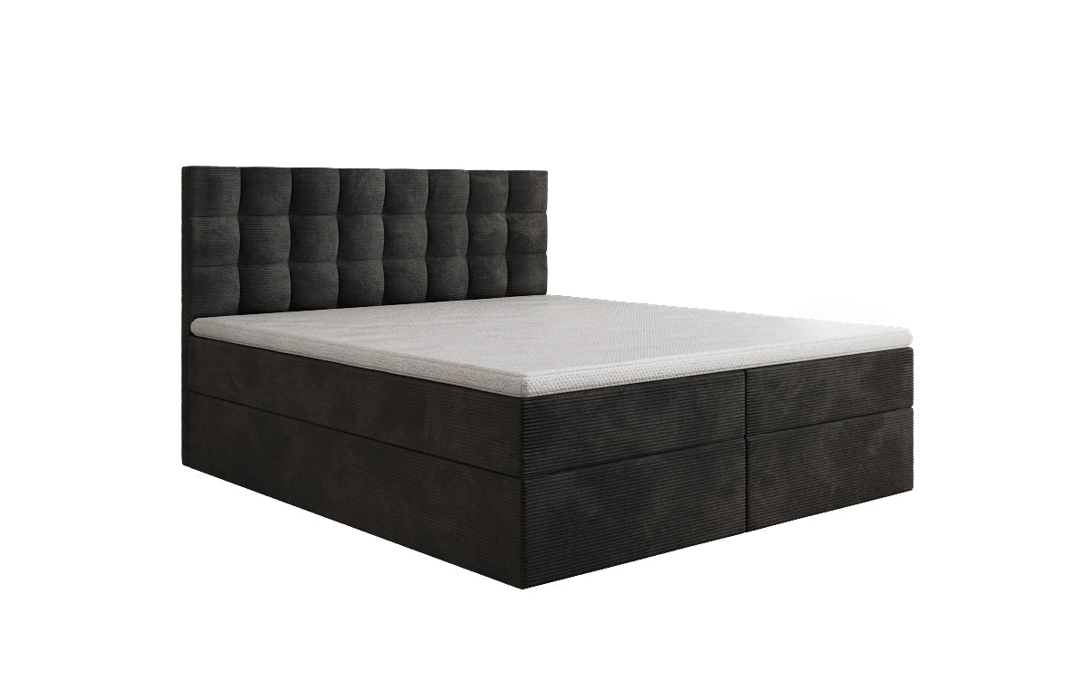 Boxspringbett Como in Cord mit Stauraum