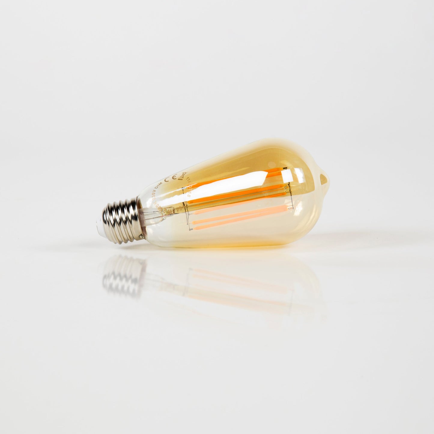 Luxusbetten24 Aura Drop LED‑Glühlampe ST64‑E27 Amberglas Für Wohnambiente