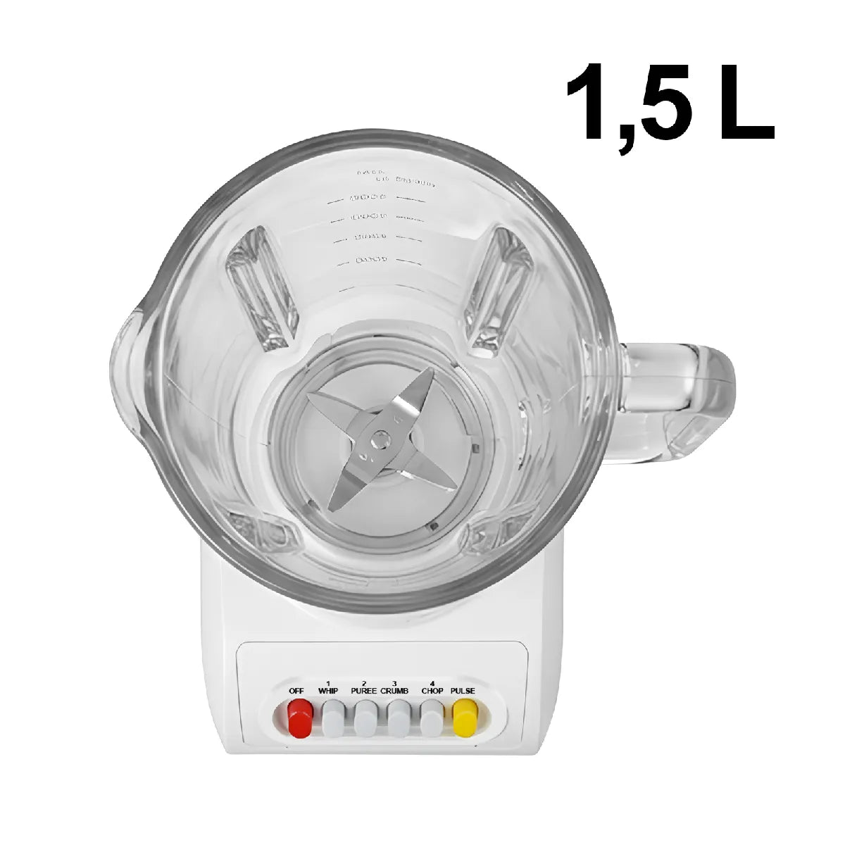 Avizar Blender 400W 1,5L Diseño Compacto Mezcla Rápida Blanco