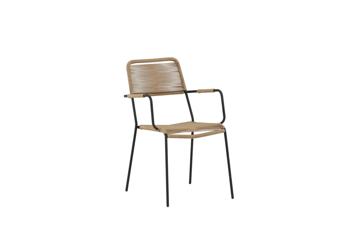 Lorano Gartenstuhl Braun – Modernes Outdoor-Design mit Polyesterseil Komfort