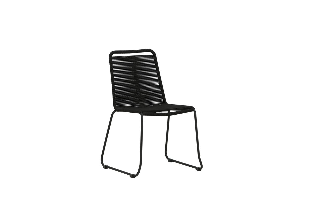 Gartenstuhl Mirava - in Schwarz mit Polyesterseil