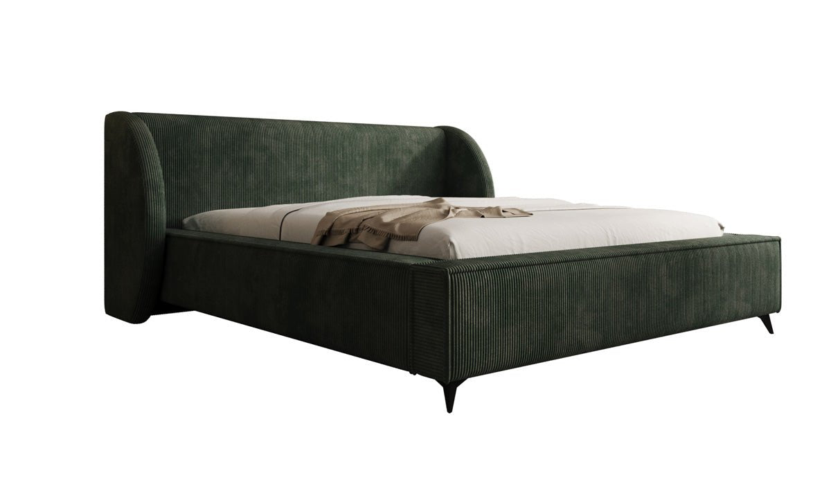 Luxusbetten24 Freya Cord Designer Polsterbett mit Stauraum Luxuriös