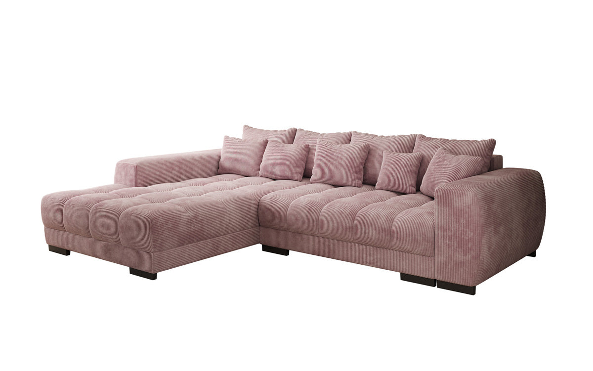 Luxusbetten24 Balu Designer Sofa mit Schlaffunktion und Stauraum in Cord