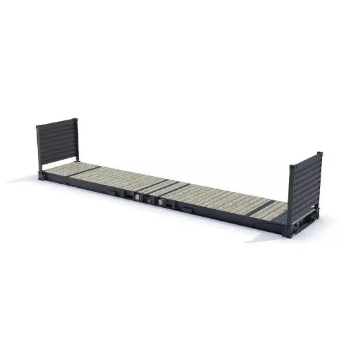 Container Marittimo 40 Piedi Flat Rack Acciaio Corten