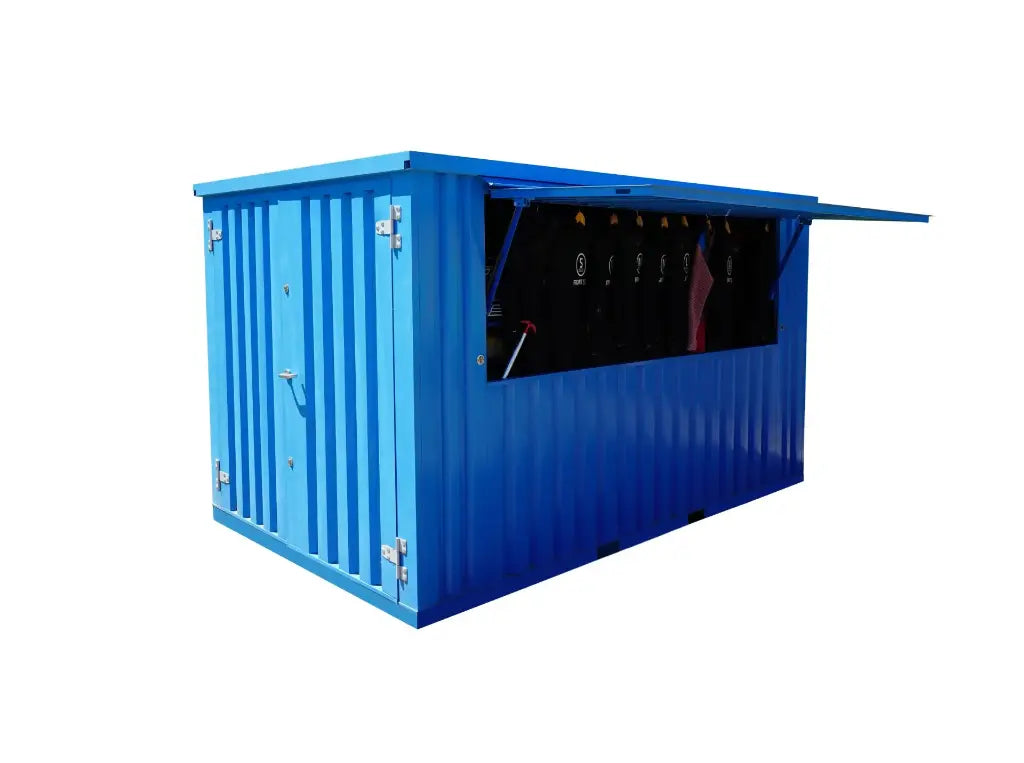 Conteneur Bar XL Demontierbar 3×2 m Blau RAL 5015 Modul