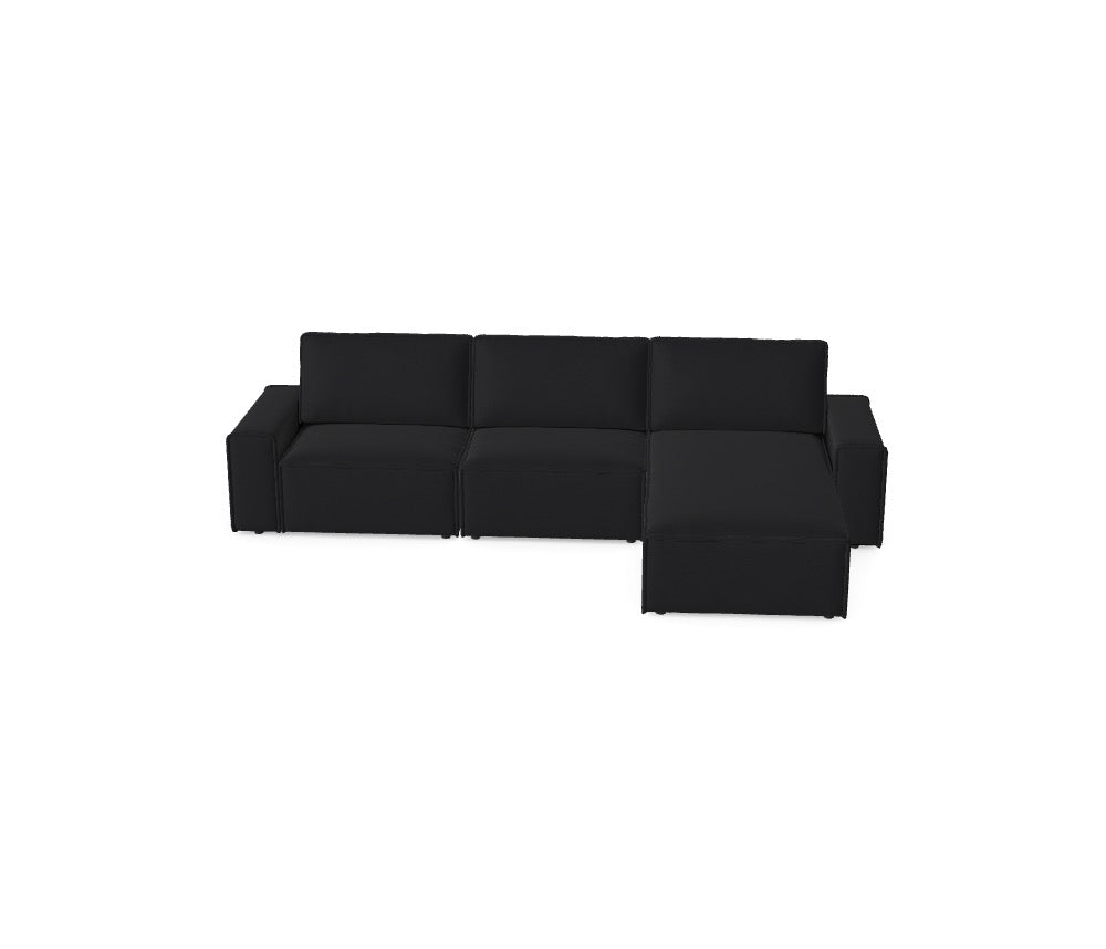 Luxusbetten24 Domo Modular Modulsofa Neve 100 mit Ottomane