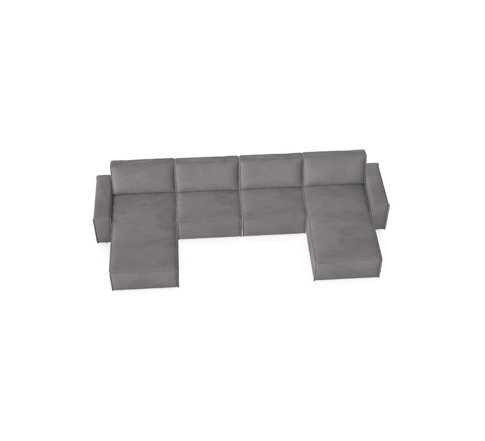 Luxusbetten24 Domo Modular Sofa – Deine Wunschkonfiguration M_XE0VB7W in Anafi 7
