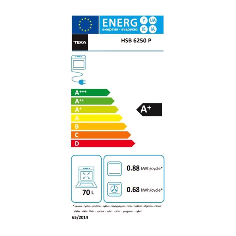 TEKA HSB 6250 P FBK Horno Pirolítico DualClean 70L Negro