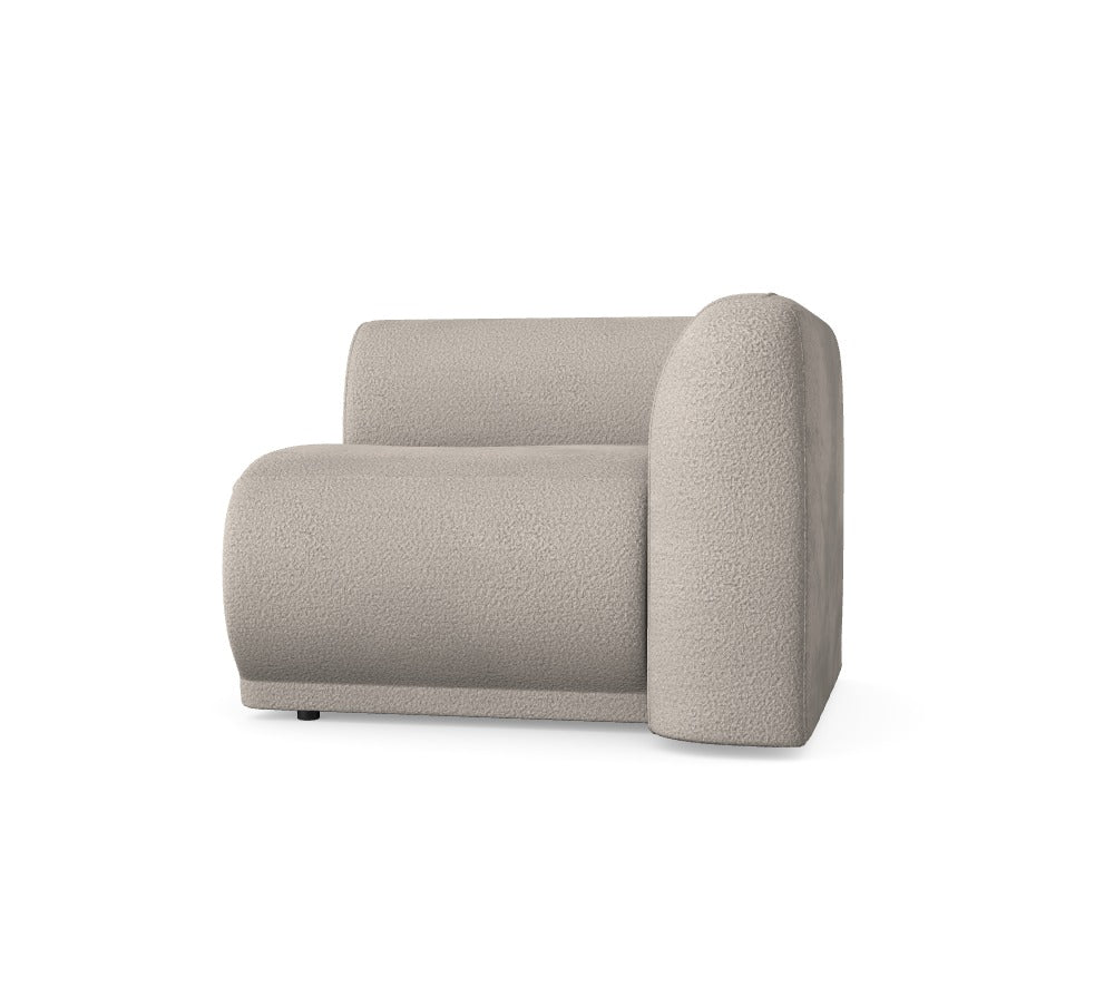 Luxusbetten24 Gio Modulares Sofa – Endmodul Rechts mit Abriamo 3 Bezug