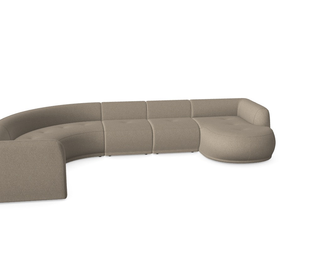 Luxusbetten24 Gio Modulares Sofa mit Sesame 30 Bezug