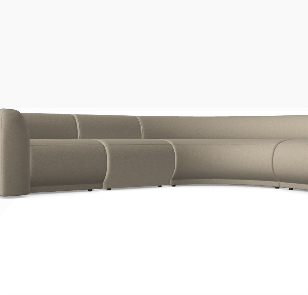 Luxusbetten24 Gio Modulares Sofa mit Individuellem Manza-04 Bezug