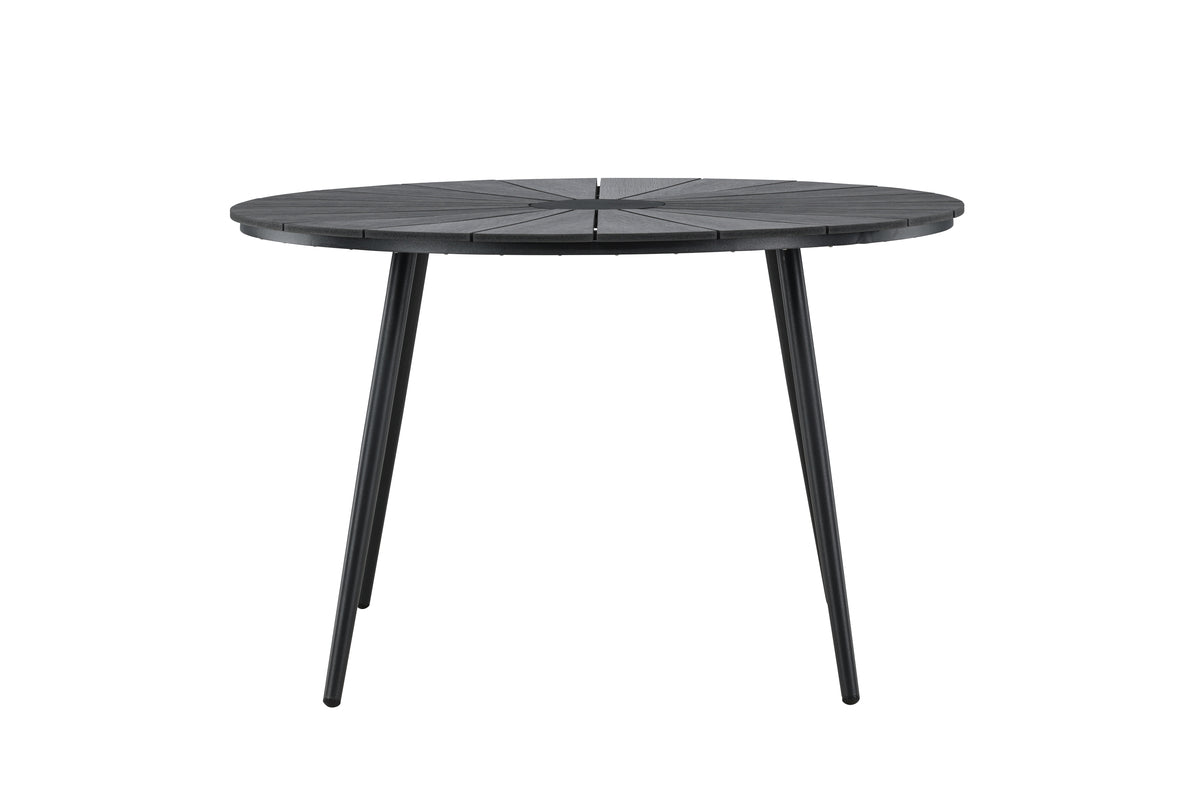 Luxusbetten24 Capri Garten Esstisch Ø 120 cm Polywood Aluminium Beige