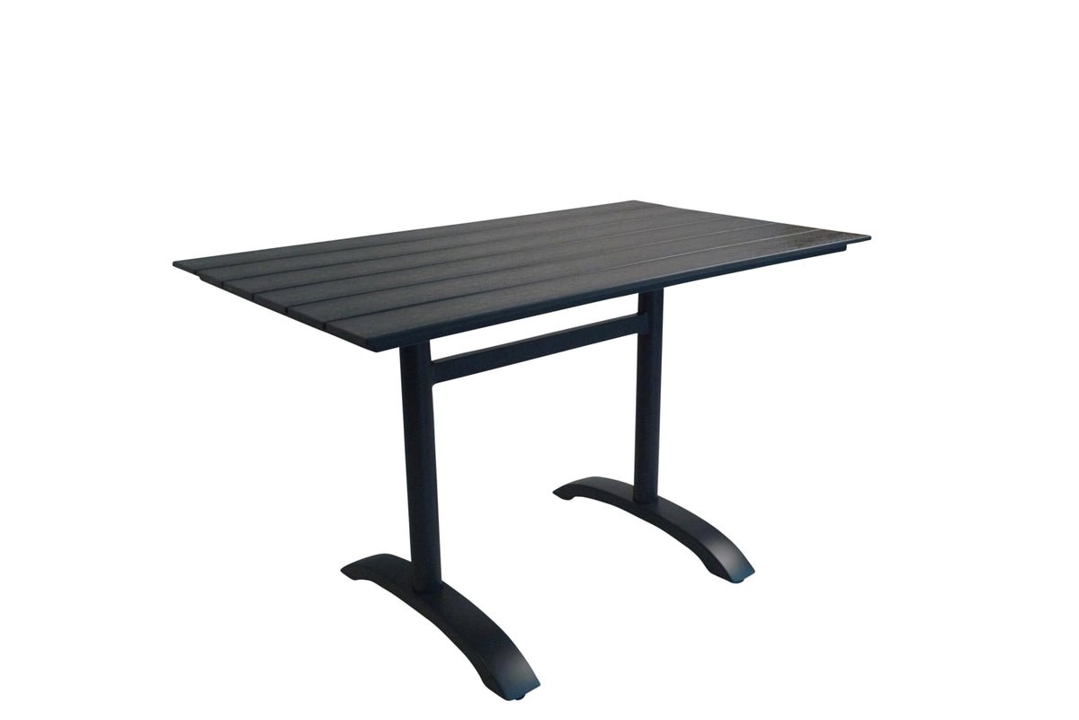 Luxusbetten24 Salento Garten Esstisch Aintwood 120x90 cm Schwarz