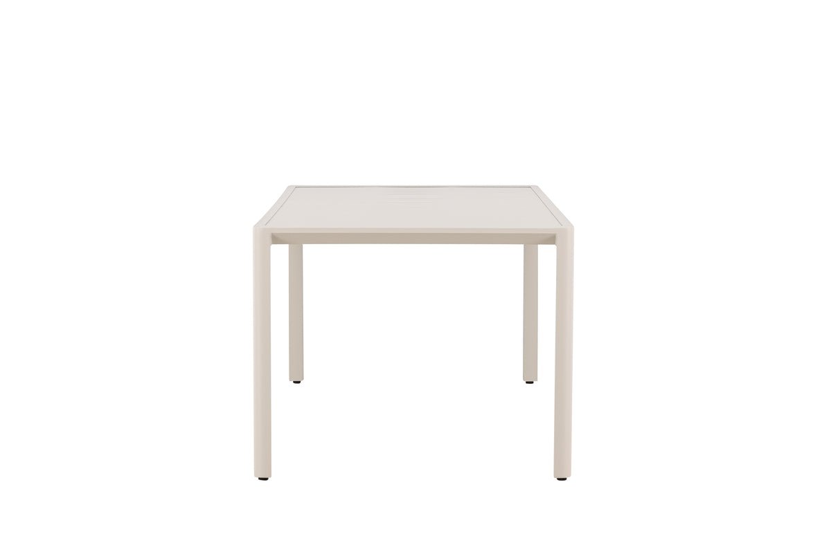 Luxusbetten24 Vento Gartentisch Aluminium 200×90 cm Beige Modernes Design Wetterfest