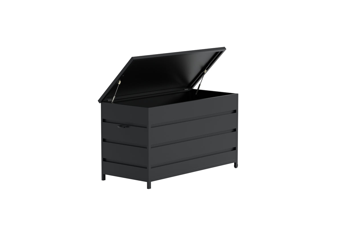 Luxusbetten24 Nessa Gartenkissenbox Aus Schwarzem Aluminium Schwarz Design