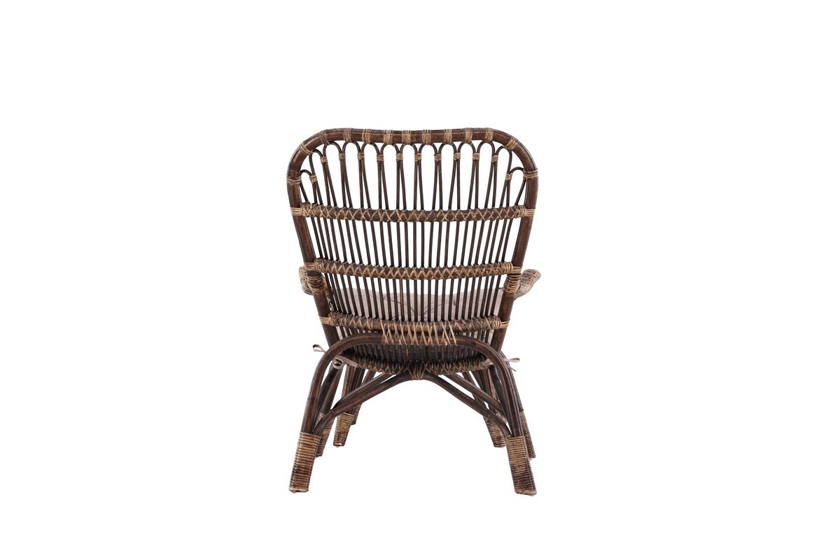 Garten-Loungesessel Neapel – Aus Bambus Und Rattan In Walnussbraun