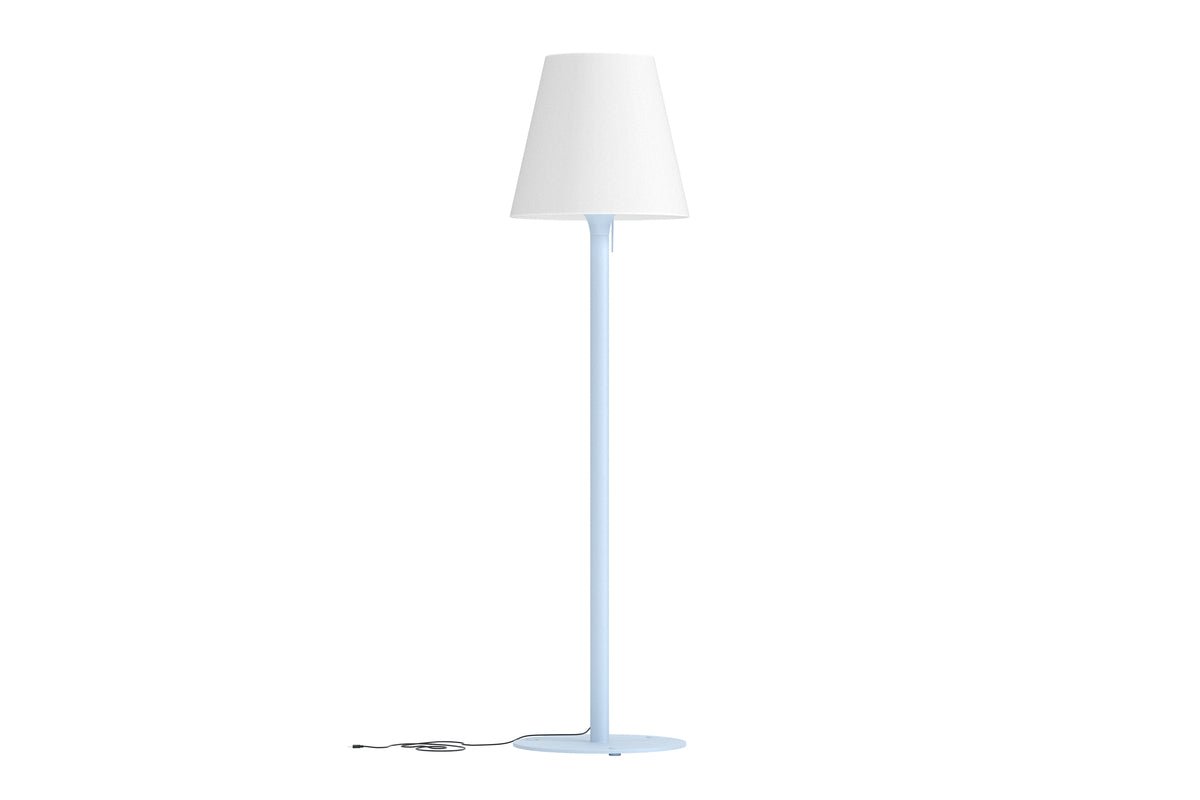 Garten Stehlampe Belano – mit hellblauem Stahlgestell