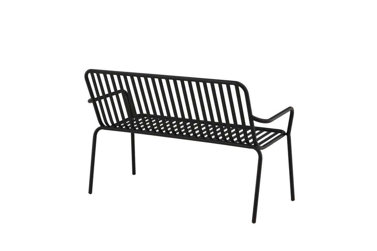 Luxusbetten24 Rover Gartenbank Aluminiumoptik Beige