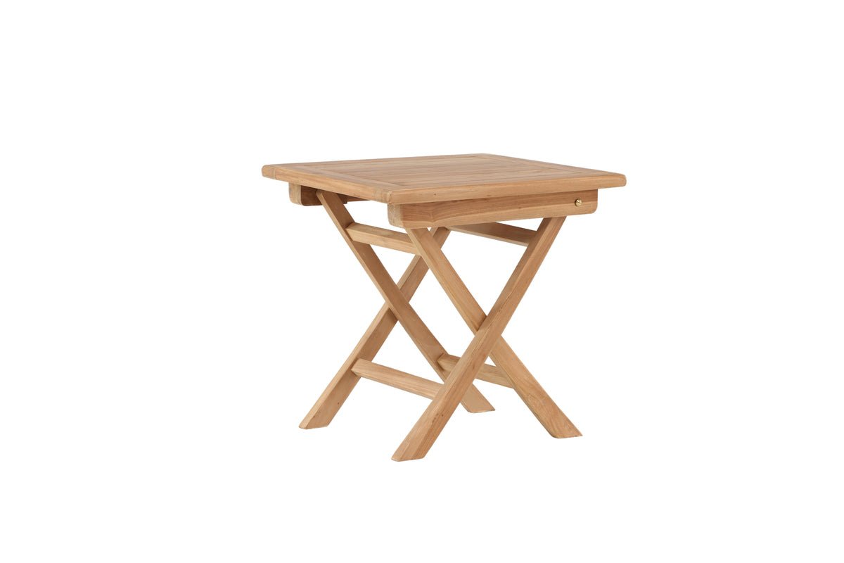 Luxusbetten24 Lino Quadratischer Café Gartentisch, Massives Teakholz, Natur
