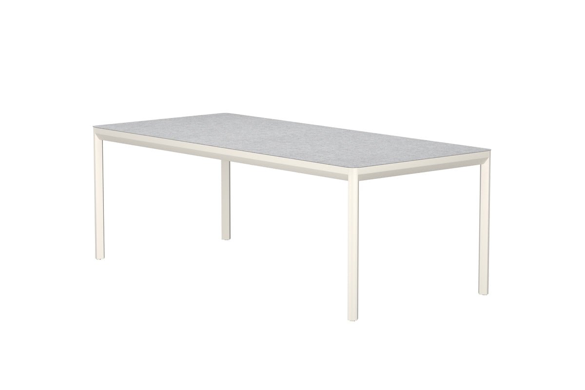 Luxusbetten24 Noreya Gartentisch rechteckig groß mit Keramikglasplatte, Beige