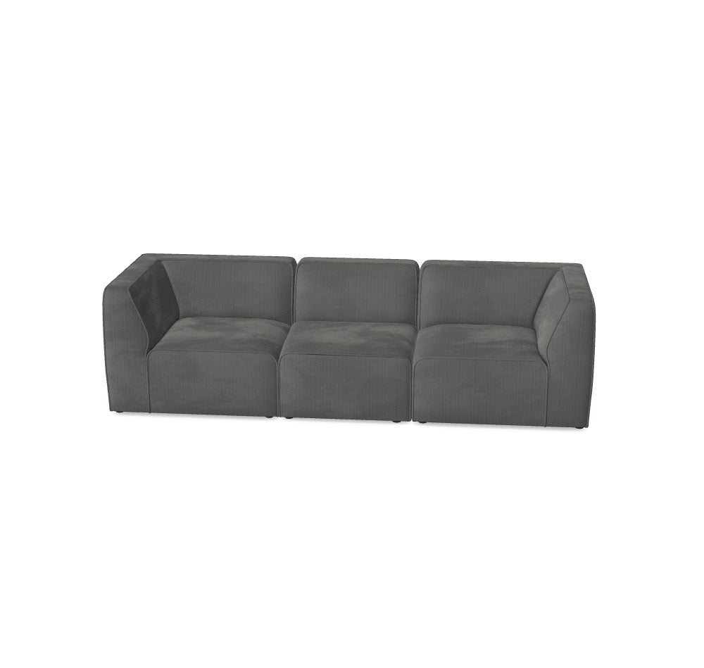 Luxusbetten24 Hugg Modulares Sofa, Konfigurierbar, Mit Mittel‑ und Endmodulen