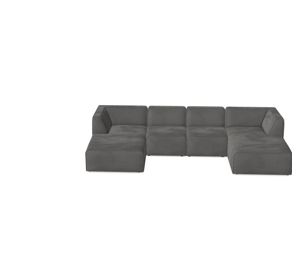 Luxusbetten24 Modulares Sofa Hugg – Premium Deine Wunschkonfiguration M_FDTRSQB
