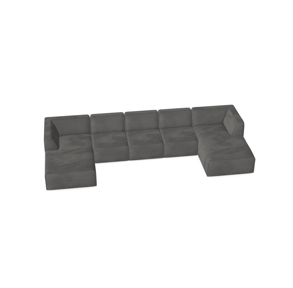 Luxusbetten24 Modulares Sofa Hugg – Deine Wunschkonfiguration mit Anafi 2 Bezugsstoff