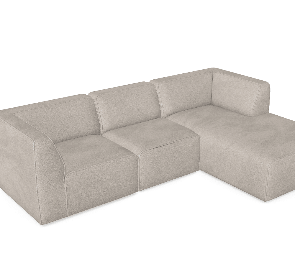 Luxusbetten24 Hugg Modulares Sofa Abriamo 3 Stoff Individuell