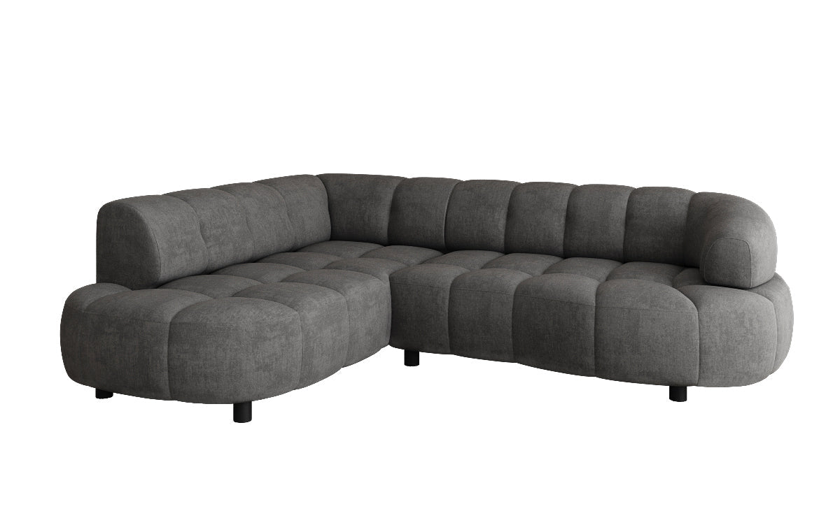 Luxusbetten24 Designer Sofa Olivia Mini Samt mit elektrischer Sitzerweiterung