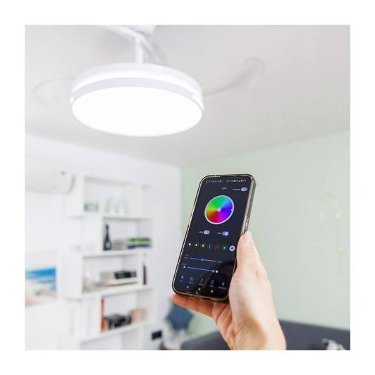 Ventilador de Techo INNOVAGOODS V0103890 36W con Altavoz Bluetooth Blanco