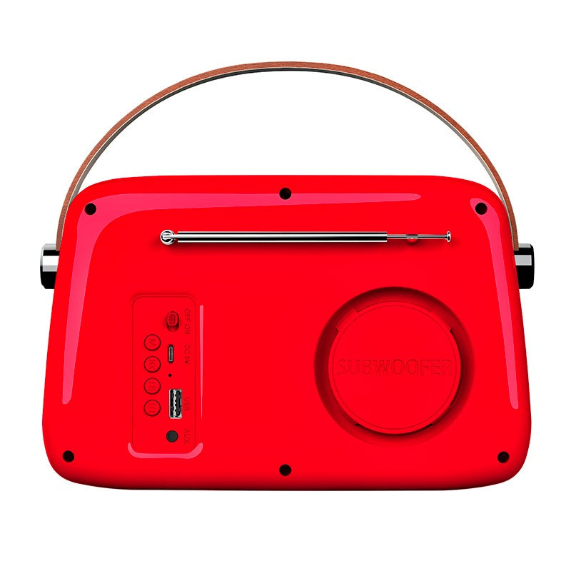 LEDWOOD Vintage Alma Radio Rojo Retro Compacta Batería USB‑C