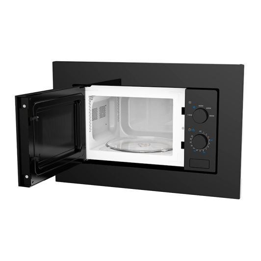 VALBERG Microondas Encastrable 20L Negro 800W Horno 1280W