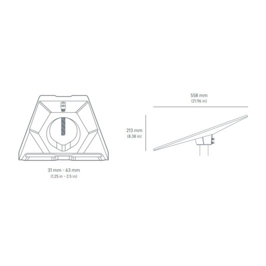Starlink Soporte para Tubos Standard Gris Compatibilidad 63.5 mm
